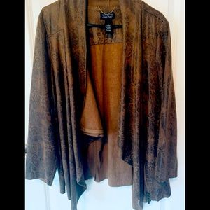 Faux Leather jacket with reptile print.